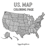 Free adult printable us map coloring pages