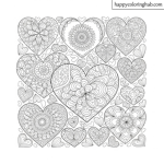 Free adult printable valentine color pages