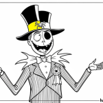 Free color pages nightmare before christmas