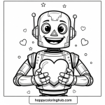 Free color pages of valentines