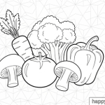 Free coloring page of vegetables