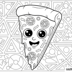 Free coloring pages emojis of food