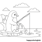 Free coloring pages for 3-5 year olds - penguins and polar bears