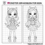 Free coloring pages monster high freaky fusion