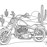 Free coloring pages of motorcycles
