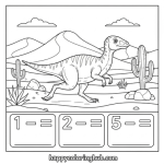 Free dinosaur coloring pages with numbers