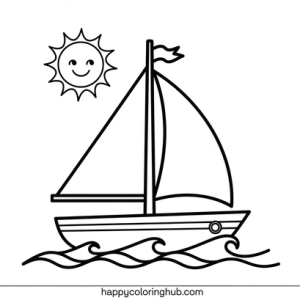 Free downloadable coloring pages sail boat for adults