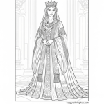 Free printable coloring page/ queen esther/ bible