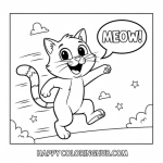 Free printable kitty cat coloring pages