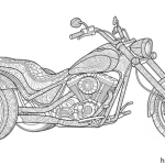 Free printable trike motorcycle coloring pages