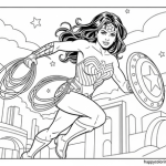 Free printable wonder woman coloring pages
