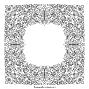 Free printable zentangle coloring pages for adults – Happy Coloring Hub ...