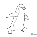 Free simple coloring pages penguin