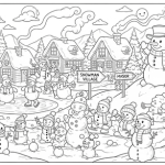 Free snowman coloring pages for preschool