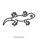 Gecko coloring page