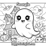 Georgie the ghost coloring pages