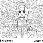 Girls lego coloring pages
