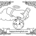 God loves us coloring page