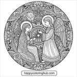 Graphics mary and angel gabriel coloring pages