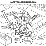 Green ninja lego coloring pages