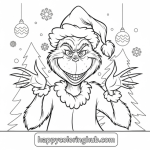 Grinch color pages printable