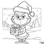 Grinch free printable coloring pages