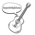 Guitars coloring pages