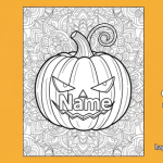 Halloween name generator coloring page