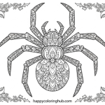 Halloween zentangle coloring pages
