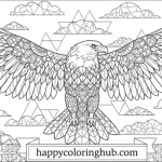 Hard adult animal coloring page to print out