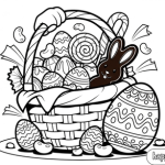 Hard easter basket coloring pages for adults