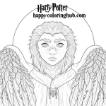 Harry potter adult coloring page