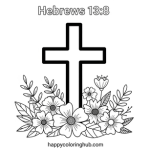 Hebrews 13 8 coloring page