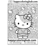 Hello kitty devil coloring pages