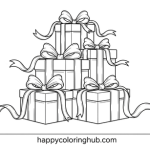 Holiday adult coloring page