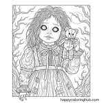Horror adult coloring pages