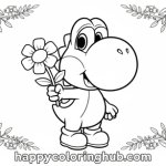 Image yoshi coloring pages