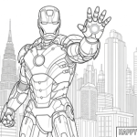 Iron man coloring page