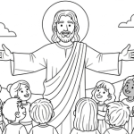 Jesus coloring page for little children