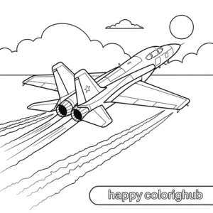 Jet coloring page super wings