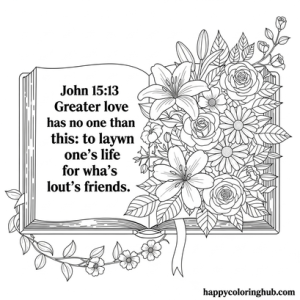 John 15:13 coloring page