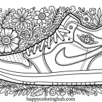 Jordan shoe coloring page