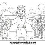 Joshua 3:1- 4:24 coloring pages