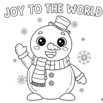 Joy to the world coloring page free