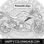 Kawasaki ninja coloring pages