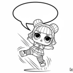 Kids coloring pages in lol doll hard page