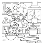 Kids deadpool coloring pages