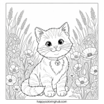 Kitten coloring pages clipart