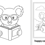 Koala adult coloring page