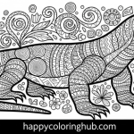 Komodo dragon coloring page